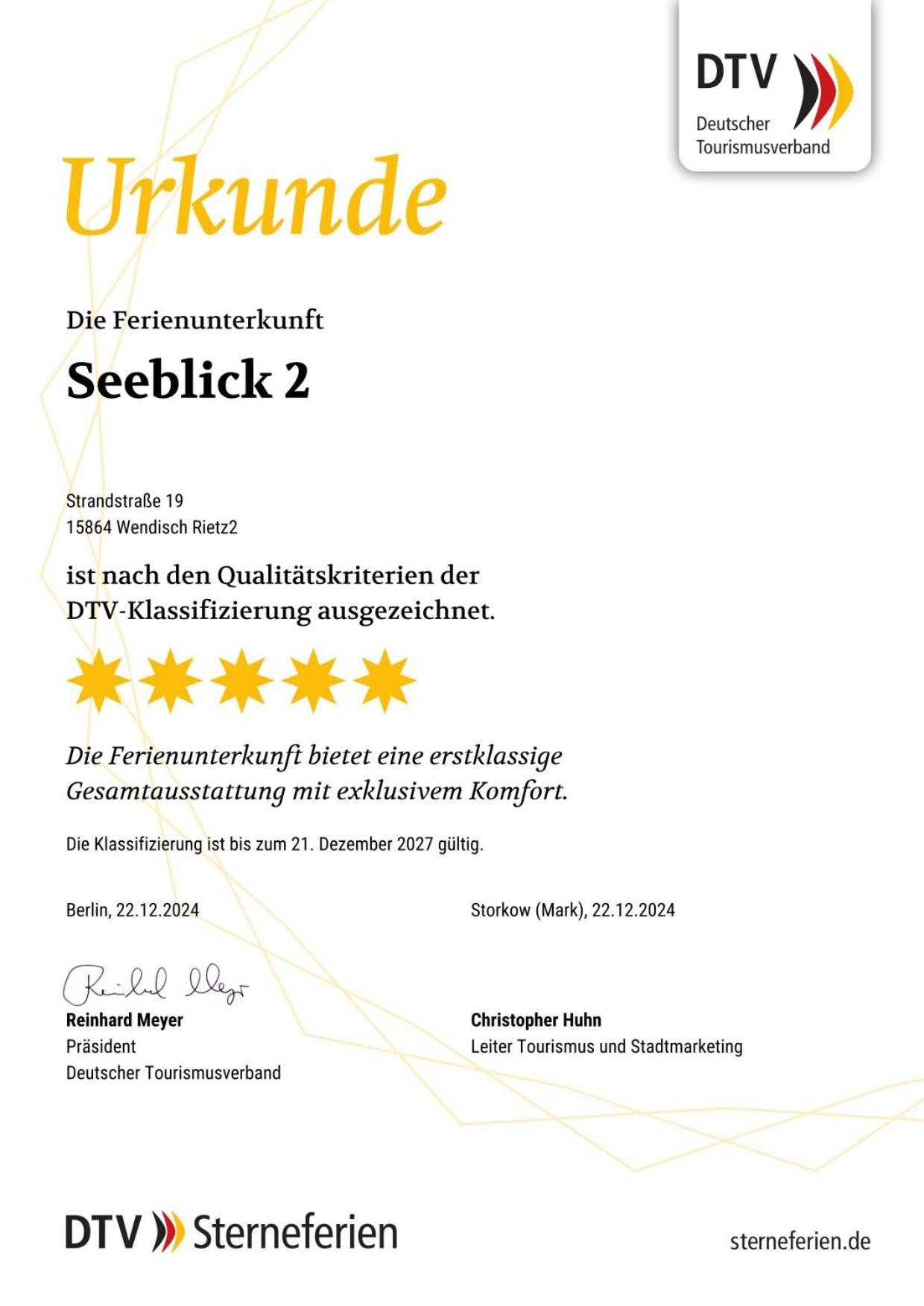 5*Ferienwohnung Seeblick 2 Wendisch Rietz Zewnętrze zdjęcie